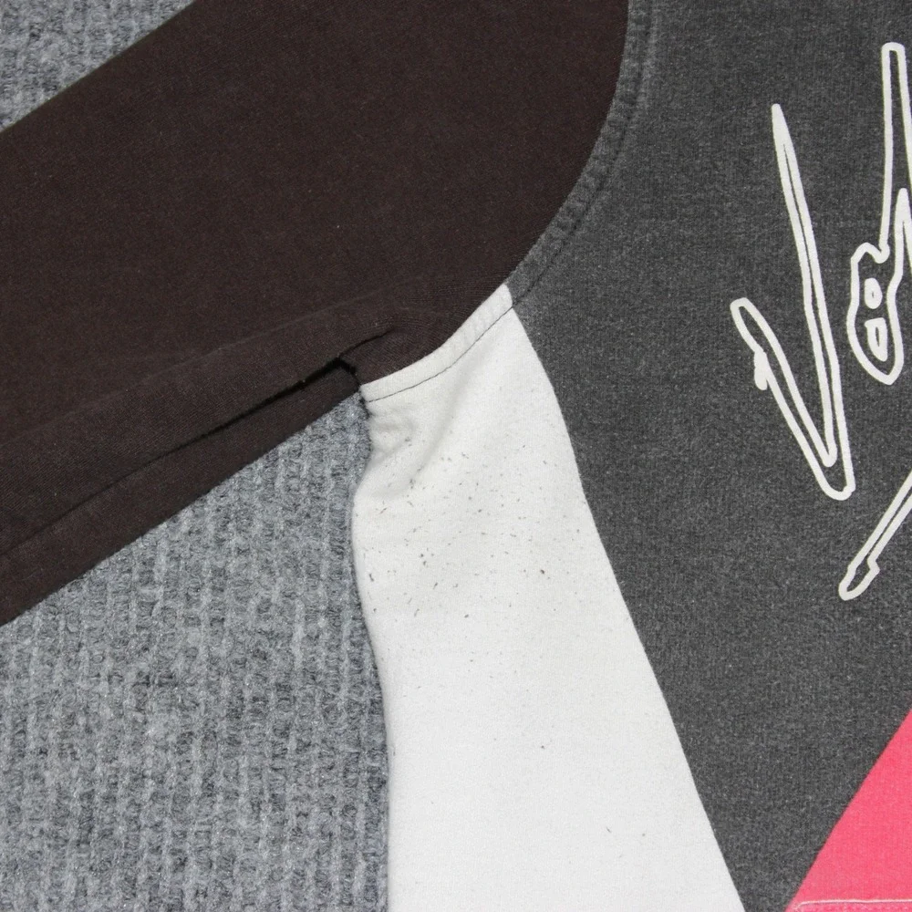Volcom Color Block Zip Up Hoodie Sweatshirt Kids Medium‎ M Brown Gray Red White